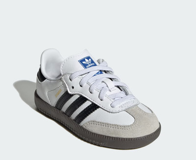 Adidas Kids' Samba OG EL I, Style# IE3679, Size 7K, Color White/Black/Gum
