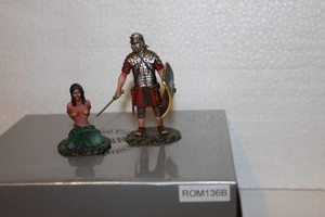 CBG MIGNOT ANCIENS LOT DE 7 LEGIONNAIRES+1 CHEF ROMAINS EN PLOMB 54MM