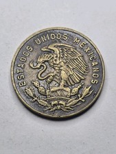1967 Mexico 5 Cinco Centavos Estados Unidos Eagle Snake World Coin
