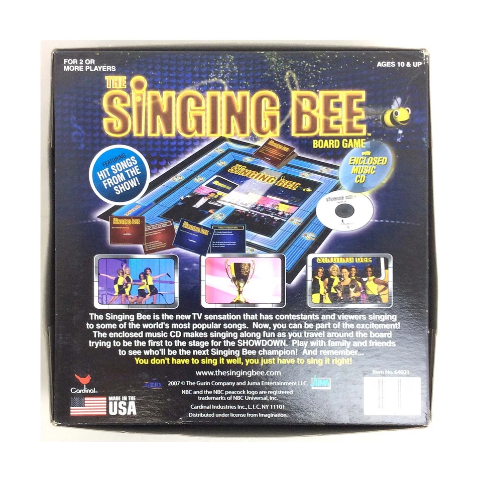 Cardinal Boardgame Singing Bee Box VG/EX - Image 2 of 2