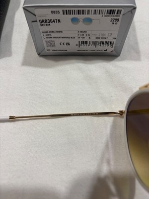 Ray-Ban Round Doucle Bridge RB3647N 001/4O 51-22 Sunglasses - Gold