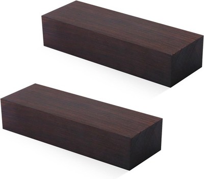 2 Stück ebenholz Holzblock, Schwarz Holz Lumber Blank DIY Material, ebenholz 