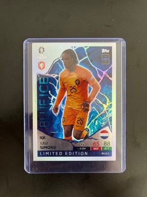 Topps UEFA EURO 2024 Blue Ice Limited Edition Xavi Simons