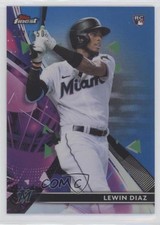 2021 Topps Finest Blue Refractor 101/150 Lewin Diaz #56 ii1