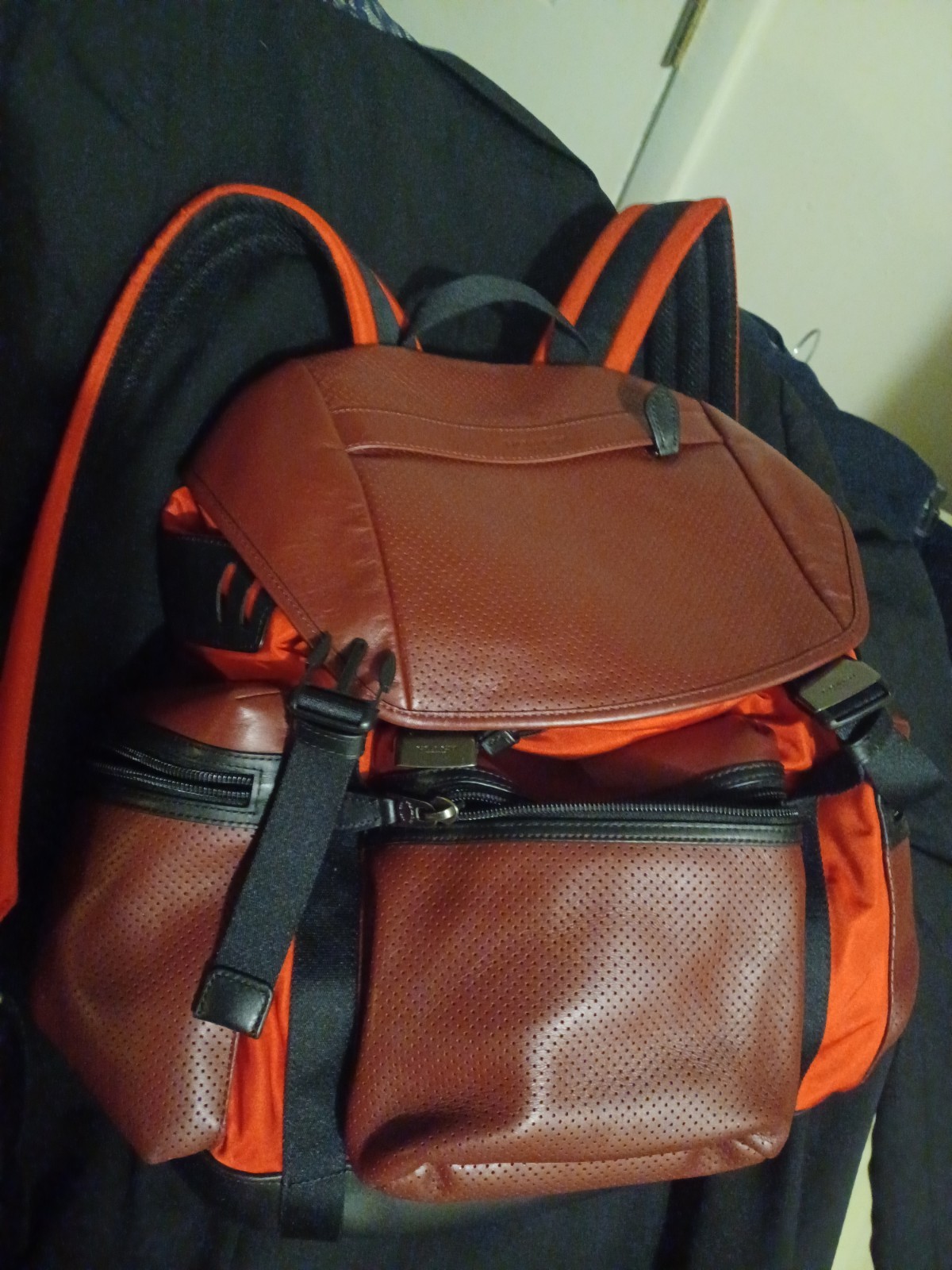 Coach Backpack Leather Mixed Material Rucksack - image 3