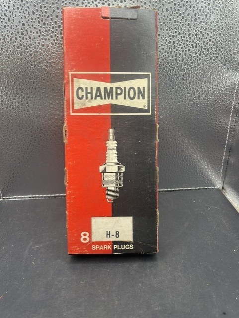 Vintage Champion Spark Plugs H-8, Set Of 8, New Old Stock, Sealed