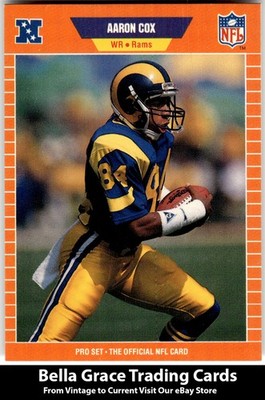 1989 Pro Set #197 Aaron Cox Los Angeles Rams Rookie NFL Football
