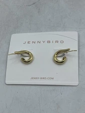 Jenny Bird Dara Ear Climber Hoop Earrings 14K Yellow Gold Dipped Brass JJ3378HPG