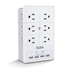 Multi Plug Outlet Surge Protector , 12 Electrical Outlets Extender with 4 USB...