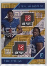 2016 Unparalleled NFLPA Tag 1/1 Sterling Shepard Paul Perkins Dual Patch 16rf