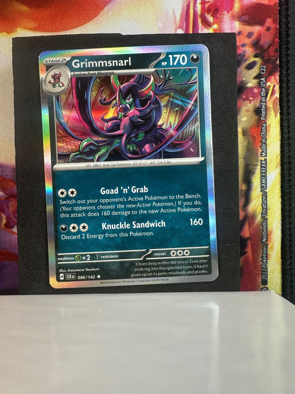 Grimmsnarl 96/142 Rare Stellar Crown Pokemon Holo Near Mint