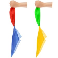 HESTYA 2 Pcs Magic Scarves Change Color Silk Scarf 22 cm x 22 cm, 2 Pieces