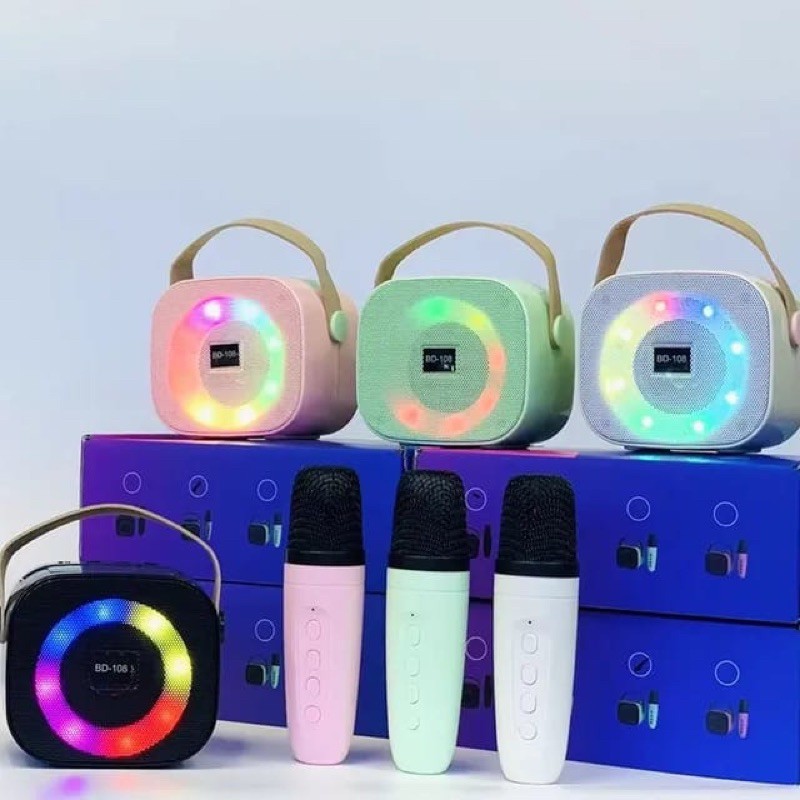 Altoparlante Karaoke Bluetooth Bd-108 con Microfono Wireless - Offerta