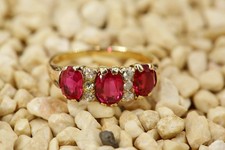 Art Deco Ring 585 Gold Rubin 1,50 ct. Ringgr�...
