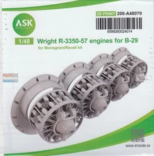 ASKA48070 1:48 ASK/Art Scale Wright R-3350-57 Engine Set for B-29 Superfortress