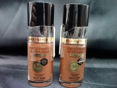 Max Factor Face Finity 3 in 1 Primer, Concealer & Foundation x 2 Vegan Friendly