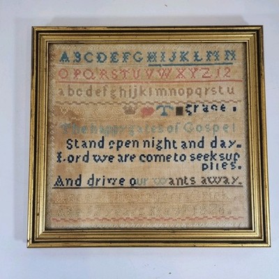 Antikes viktorianisches Handarbeitsmuster aus dem 19. Jahrhundert von Rose Anne Tanser Crick 1876