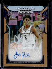 2019-20 Panini Prizm Draft Picks Jordan Poole Prizm Auto RC Neon Orange #/125