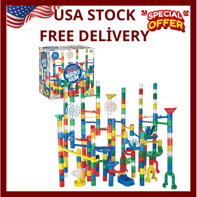 MindWare Mega Marble Run Building Set - 215 Durable Pieces and 40 Marbles -