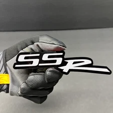 (2) PAIR SSR Fender Tailgate Badges WHITE 3D Acrylic  Aggressive Emblems Racing