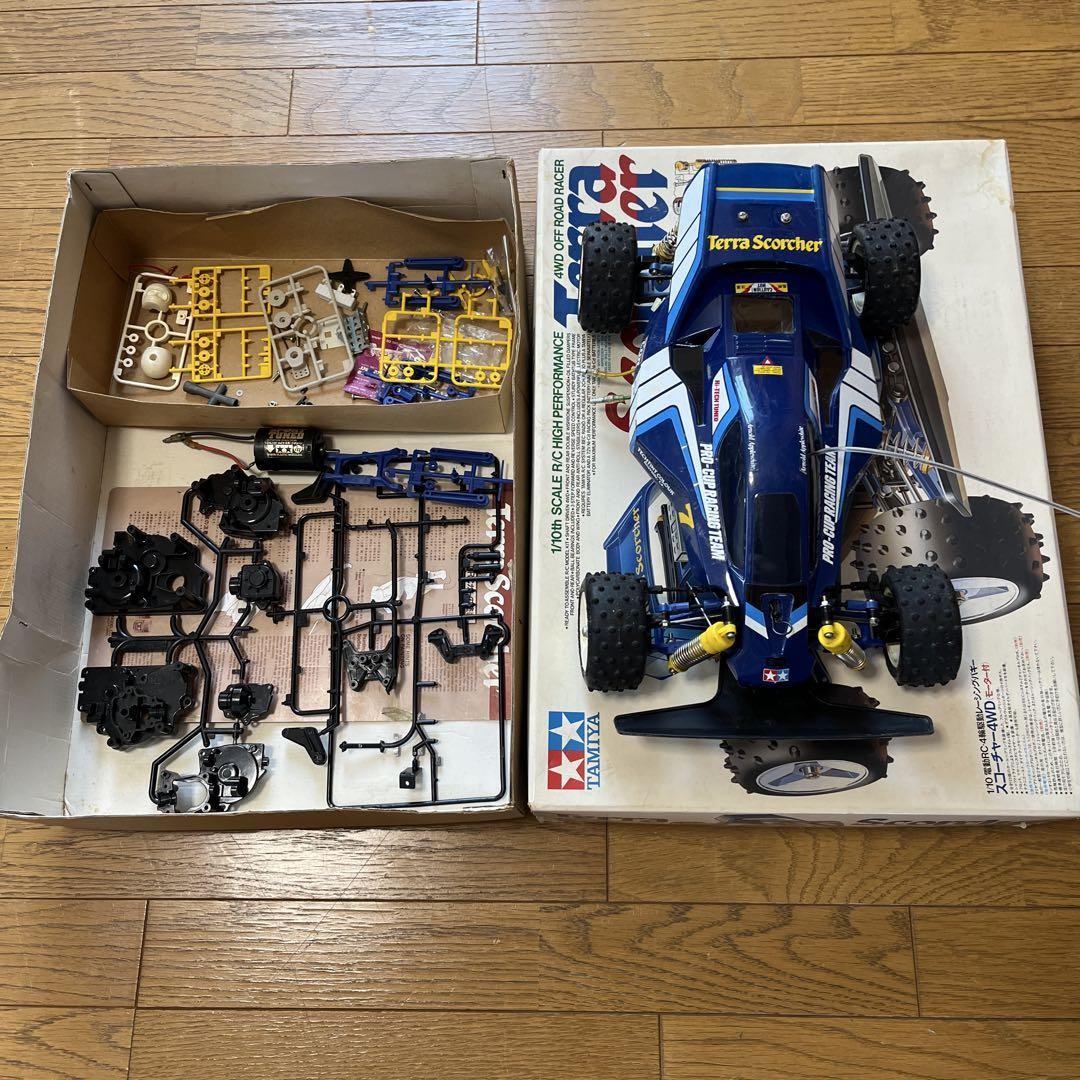 Vintage Tamiya Terra Scorcher 4WD Off-Road RC Car