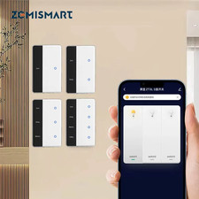 Zigbee Smart DIY Name Switch Work with Tuya App US Type Display Screen Touch Wal
