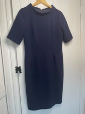 Bruce Oldfield Audrey Hepburn esque Navy dress - beautiful neckline Size 12
