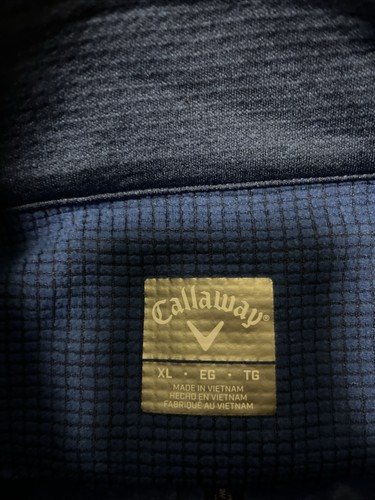 Callaway Golf 1/4 Zip Pullover Shirt Herren XL Taschen blau - Bild 5 von 10
