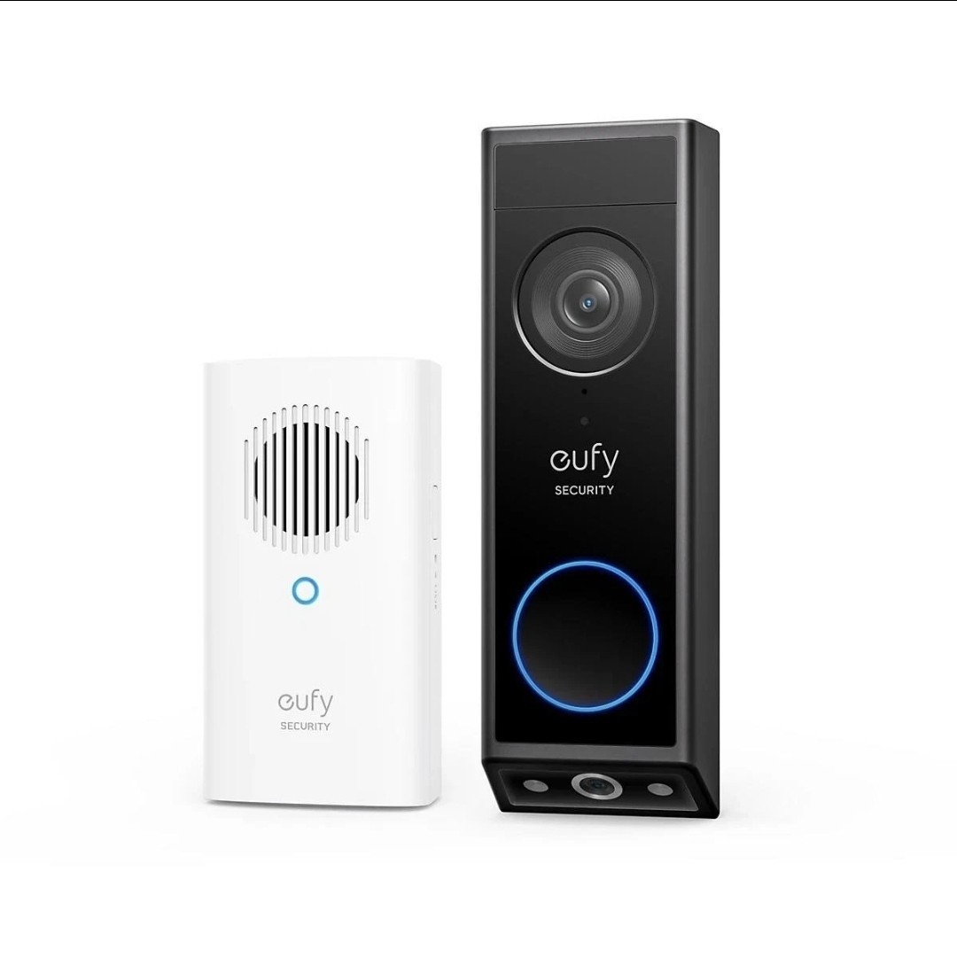 eufy E340 2K Dual Cameras Smart Video Doorbell with Chime - No Monthly Fees, New