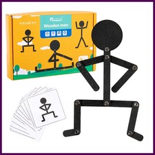 Kids Montessori Toys Wooden Early Learning Educational Puzzles Sporty Pose