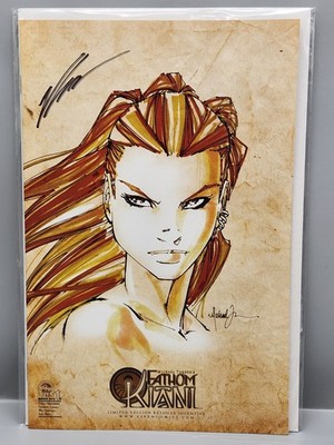 Michael Turner's Fathom Kiani #1c Signed By Vince Hernandez Aspen 2014/ShipsFree
