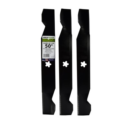 Maxpower 561724B 3 Blade Set For 50 Cut Craftsman Husqvarna Poulan Replaces Oem