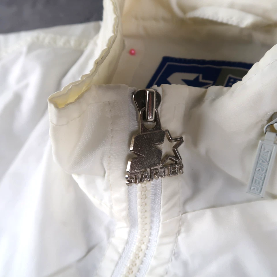 Chaqueta cortavientos vintage años 90 Starter NFL Arizona Cardinals para hombre L blanca cremallera Foto 4 de 4