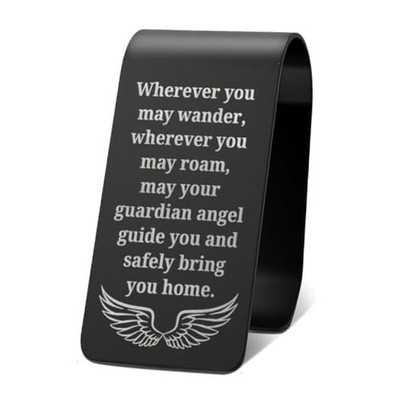 Wherever You May Wander Wherever You May Roam Black Visor Clip for Cars, black