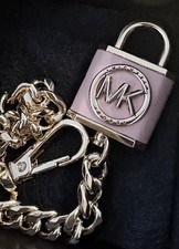 Michael Kors Padlock Bag Charm / Keychain / Bracelet Pink  Goldtone w/ Box