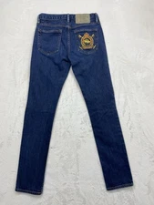 Ralph Lauren Blue Denim Jeans Women's Thompson 650 Crest Pocket size 28