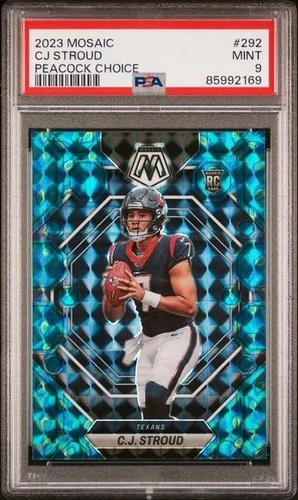 2023 PANINI MOSAIC CJ STROUD PEACOCK CHOICE PSA 9