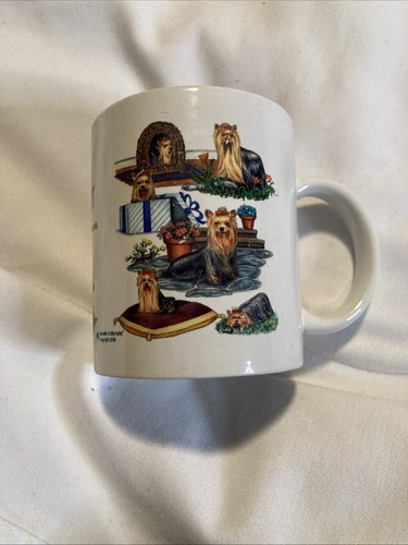 Vintage Yorkie Dog LOVER Coffee Mug Tea Cup NameMe Calligraphy