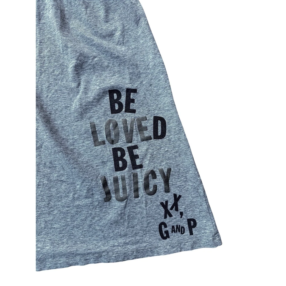 Vintage Juicy Couture Gray Cotton Lg Sleep Slip Dress Adjustable Straps Y2K Cute - Image 2 of 4