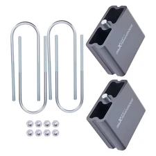 4" Aluminum Leaf Spring Lowering Blocks Kit with U-Bolts Universal Drop Kit