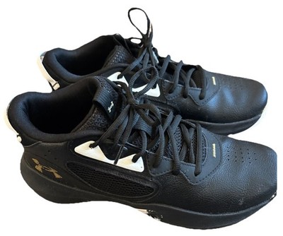 Under Armour Unisex Lockdown 6 Black Basketball Shoes Sneakers Size M 10 W 11.5