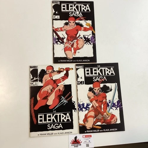 1984 Elektra Saga #2, 3 & #4 High Grade Lot Of 3 Marvel Comics Frank Miller