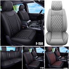 Fit For Ford F-150 Truck 2009-2024 Luxury Leather Car Seat Cover For Crew Cab Us