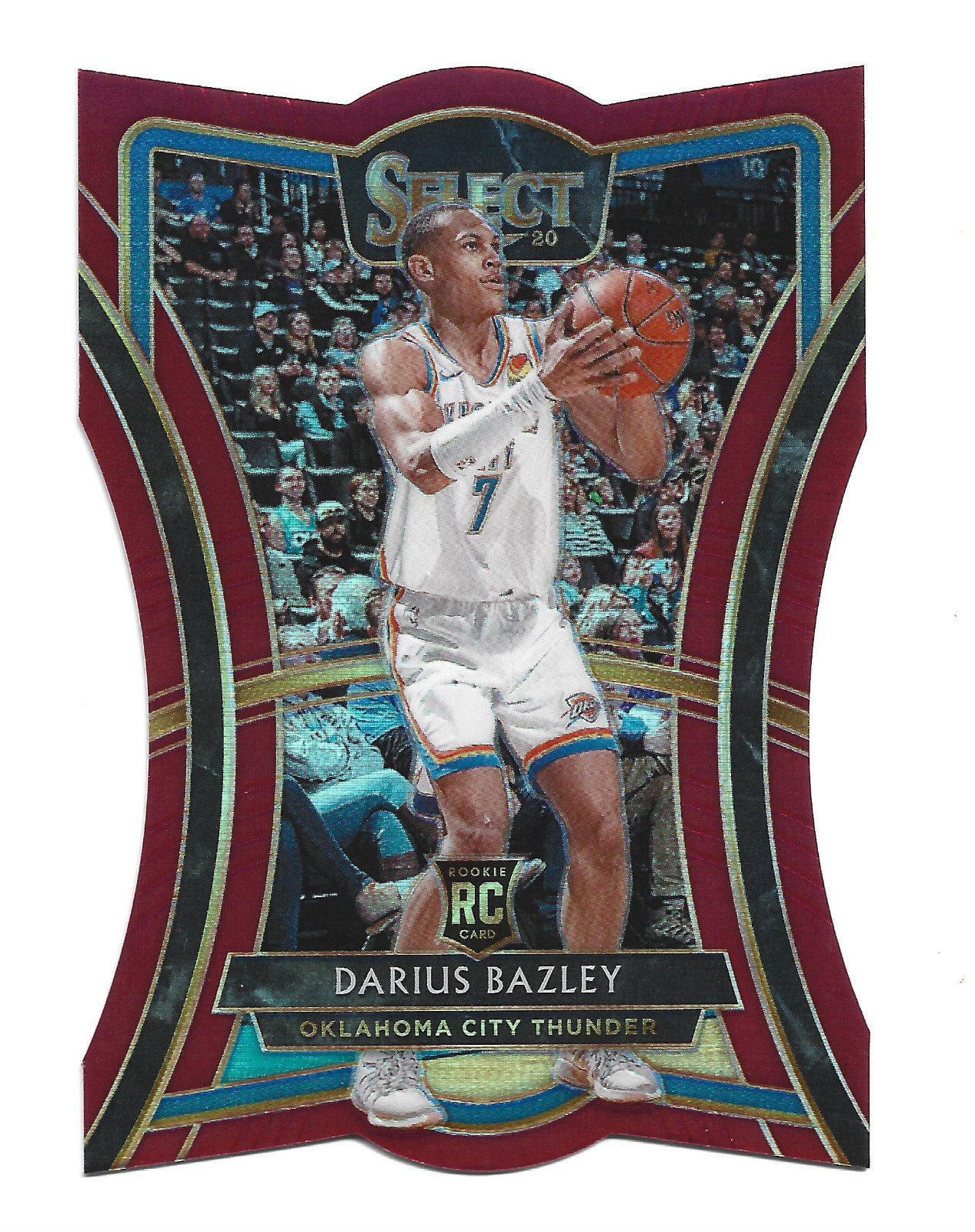 /175 Maroon Prizm 2019-20 Panini Select Darius Bazley #116 Oklahoma City Thunder