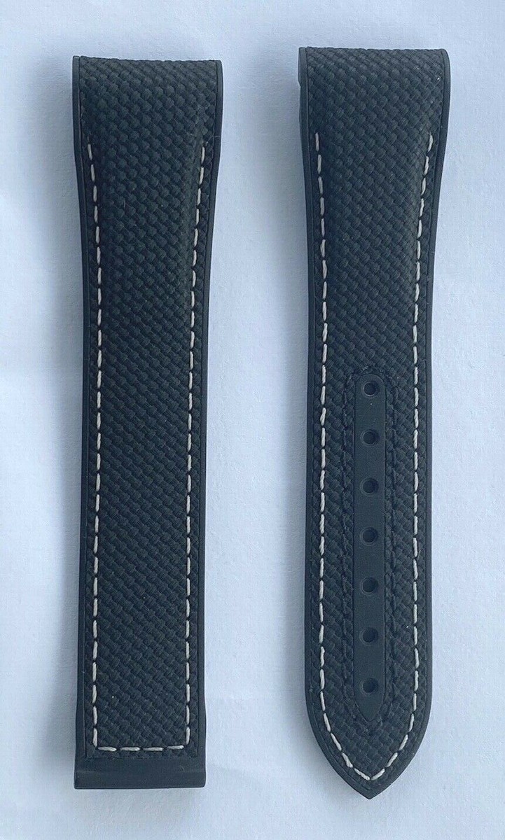 Original Omega Seamaster 21mm Black Rubber Watch Band Strap Original Omega Seamaster 21mm Black Rubber Watch Band Strap
