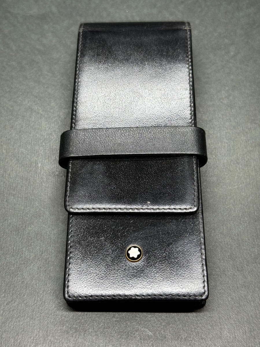 Excellent++] MONTBLANC 14313 SIENA 3Pen Pouch Full grain calfskin