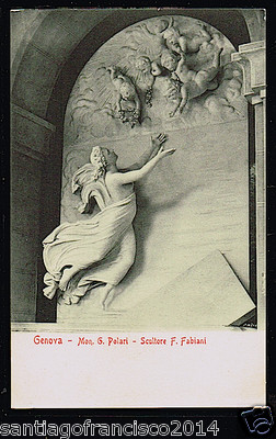  ITALY-ITALIA 161 GENOVA -Mon. G. Polari - Scultore F. Fabiani 
