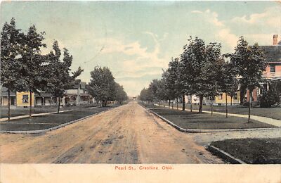 J45/ Crestline Ohio Postcard c1910 Pearl Street Residences 152