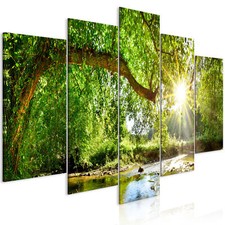 Wald Landschaft Natur VLIES LEINWAND DEKO BILDER WANDBILDER XXL WOHNZIMMER