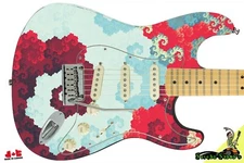 128 Righty Electric Guitar Skin Barnacle Bills Underwater Tetris